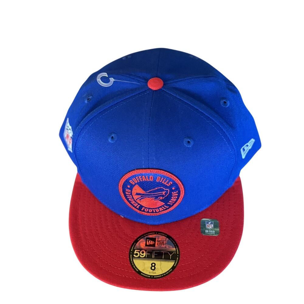 New Era Buffalo Bills Sideline Low Profile 59FIFTY Hat Cap Blue Red Size 8